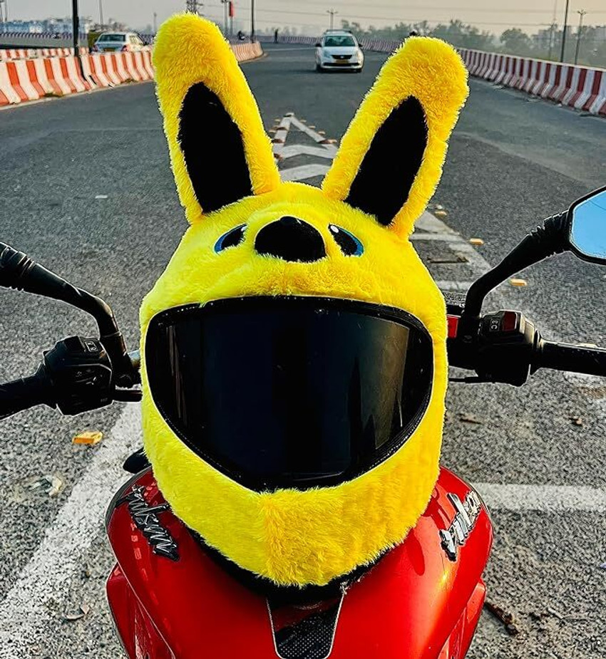V VANTRA Motorcycle Helmet Cover Fancy White Bunny Rabbit 35 cm Yellow 25 cm Motorcycle Helmet Cover Fancy White Bunny Rabbit 35 cm Yellow Buy