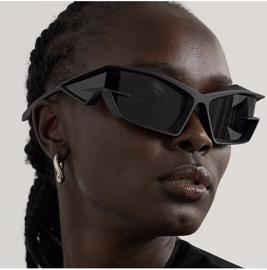 Black wrap around sunglasses discount