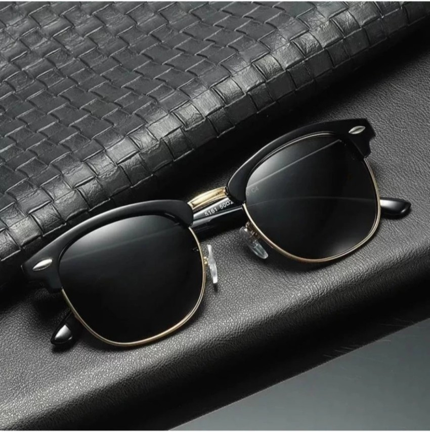 Buy ATOUCH Clubmaster, Rectangular Sunglasses Black For Men