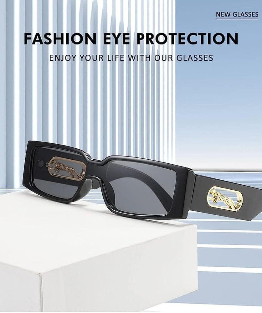 Buy Douceur Rectangular Sunglasses Black For Men Women Online