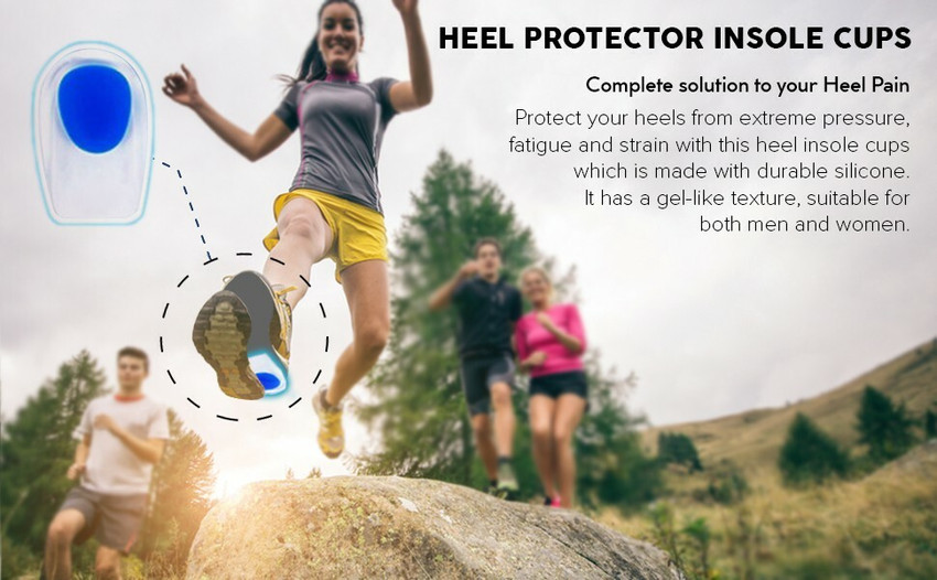 PRIYA ENTERPRISE Gel Silicon Heel Pad for Heel Ankle Pain Shoe