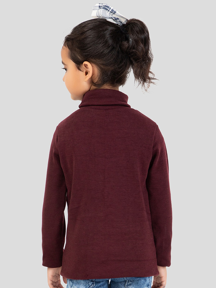YHA Solid High Neck Casual Girls Maroon Sweater Buy YHA Solid High Neck Casual Girls Maroon Sweater Online at Best Prices in India Flipkart