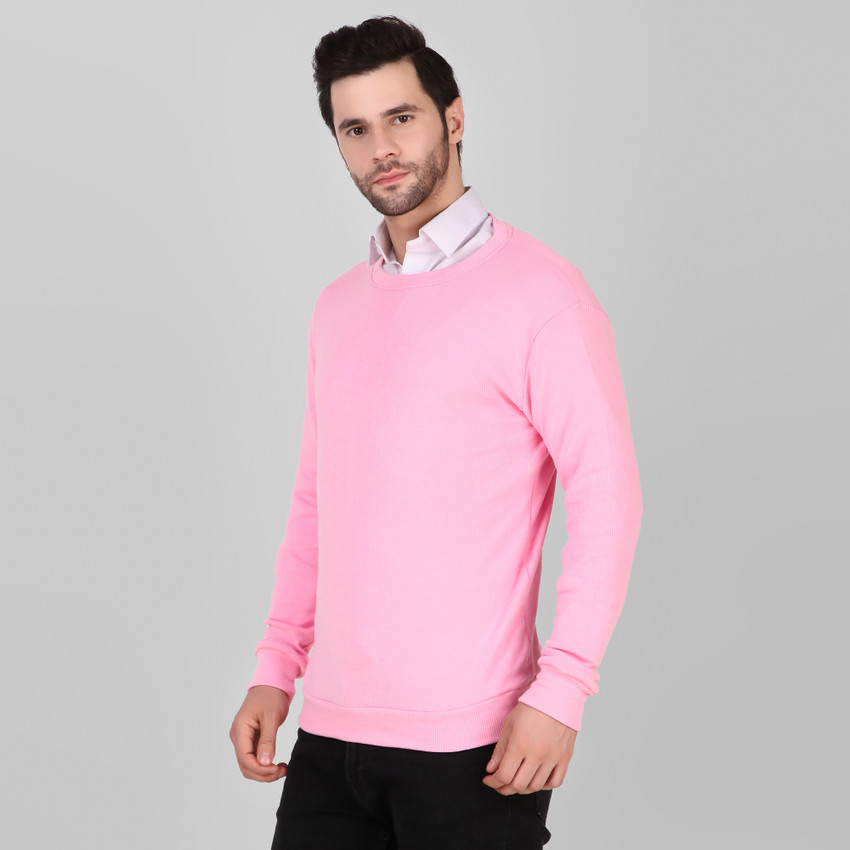 Hot pink sweater mens hot sale