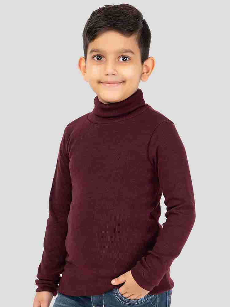 YHA Solid Round Neck Casual Boys Multicolor Sweater