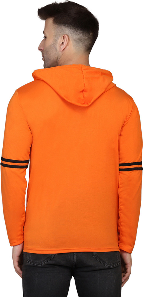 Mens black and orange hoodie hot sale