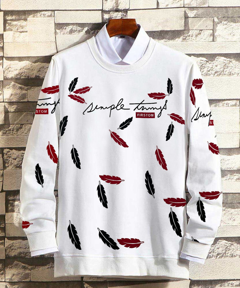 Full sleeve printed men's sweatshirt discount