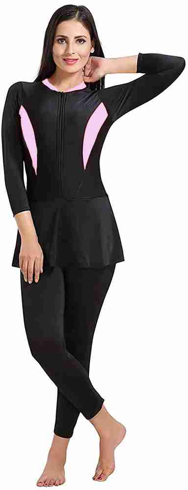 Denique one Piece Swimwear Suit Swimming Costume Frock Style with