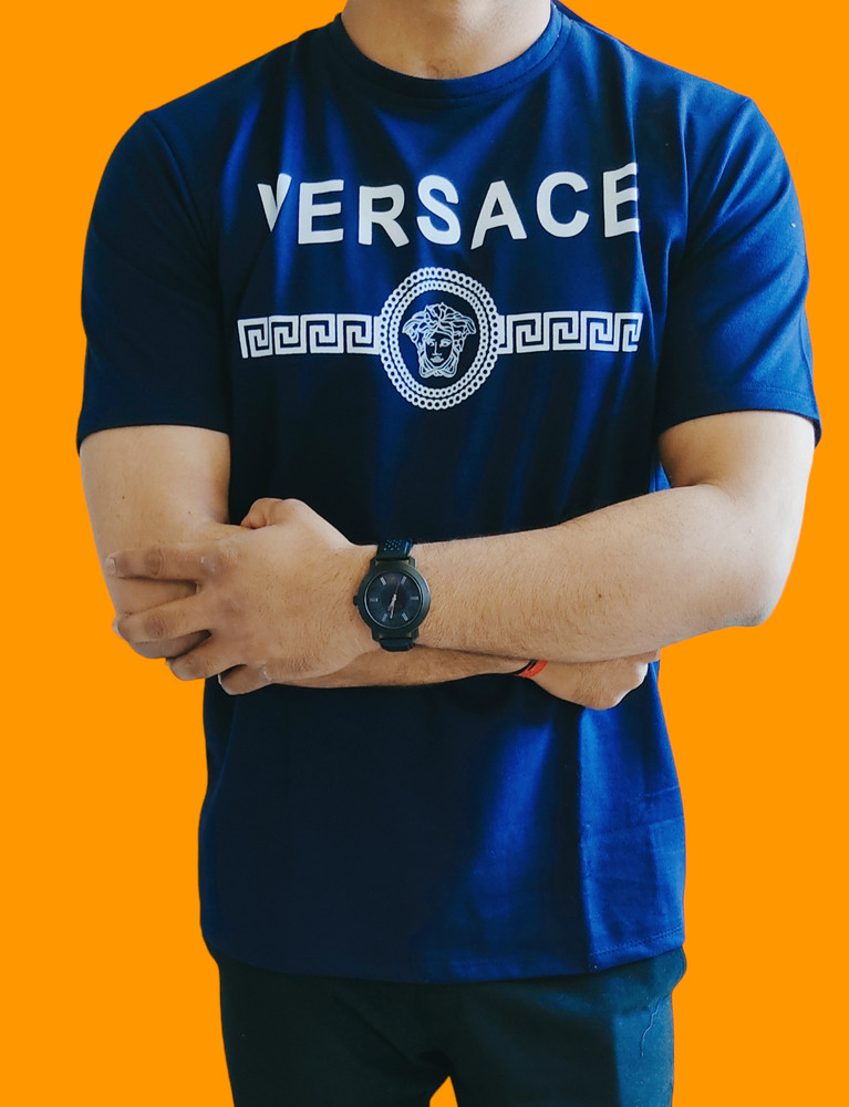 Blue versace t shirt top