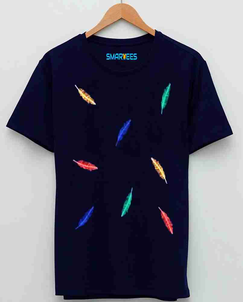Smartees Printed Men Round Neck Dark Blue T Shirt Buy Smartees