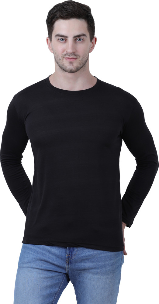 KETEX Solid Men Round Neck Black T Shirt Buy KETEX Solid Men