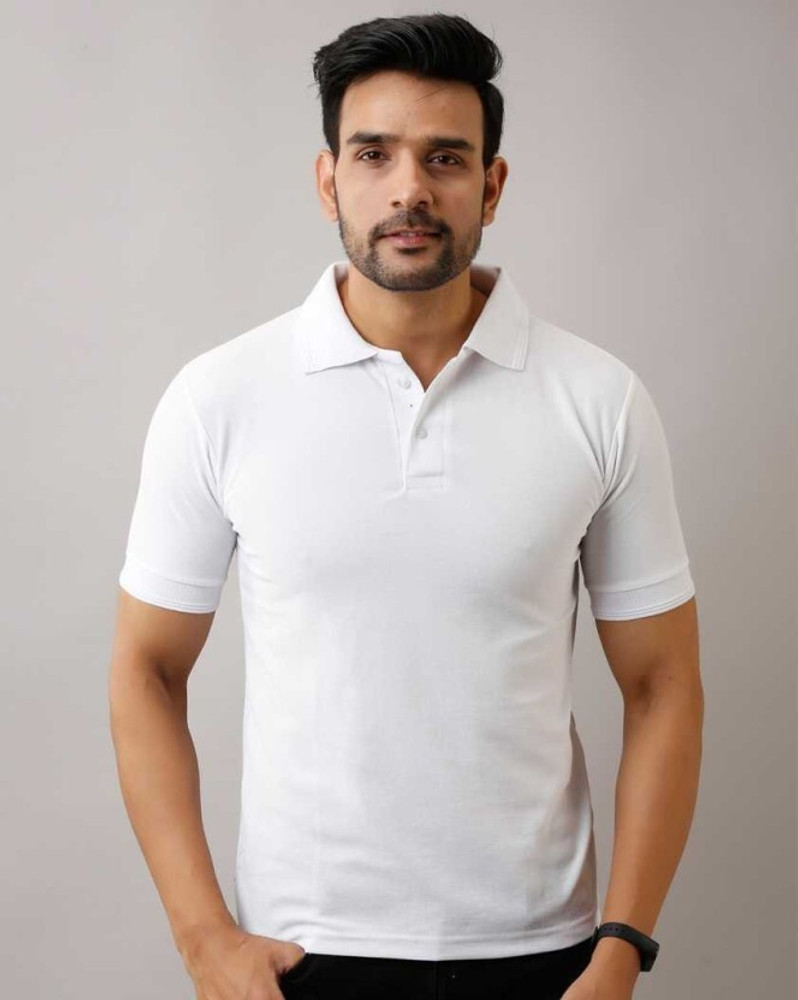 Silver Swan Solid Men Polo Neck White T Shirt Buy Silver Swan Solid Men Polo Neck White T Shirt Online at Best Prices in India Flipkart
