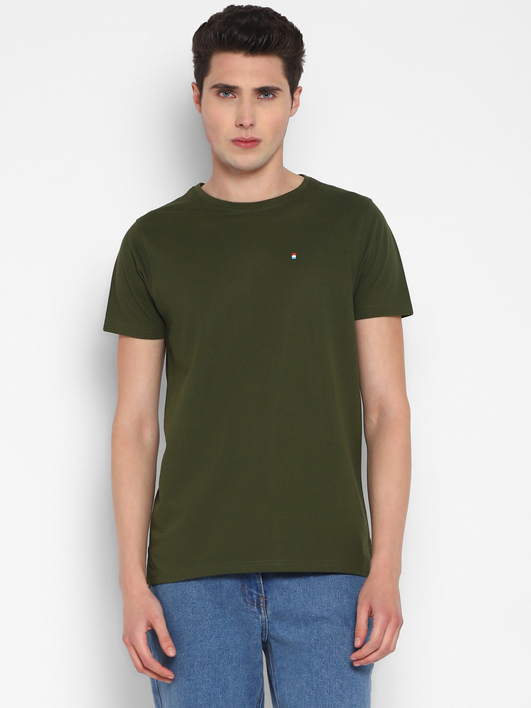 RED CHIEF Solid Men Round Neck Green T Shirt Buy RED CHIEF Solid