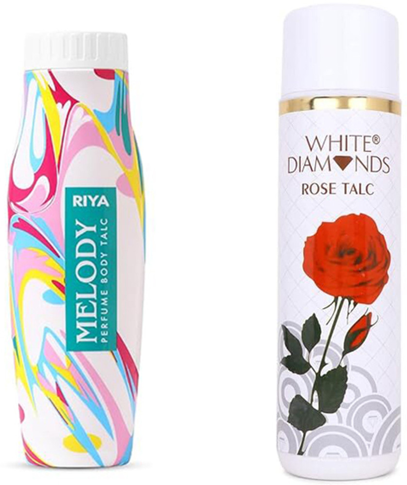 White Diamond WD Rose Talcum And Melody Talcum Powder Combo pack