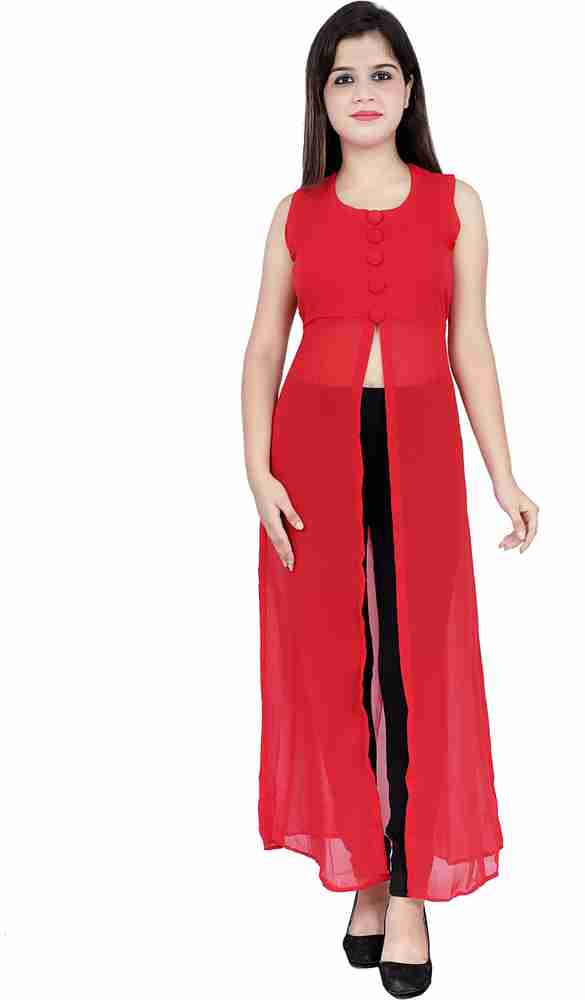 VESICLE Women Self Design Frontslit Kurta Buy VESICLE Women Self
