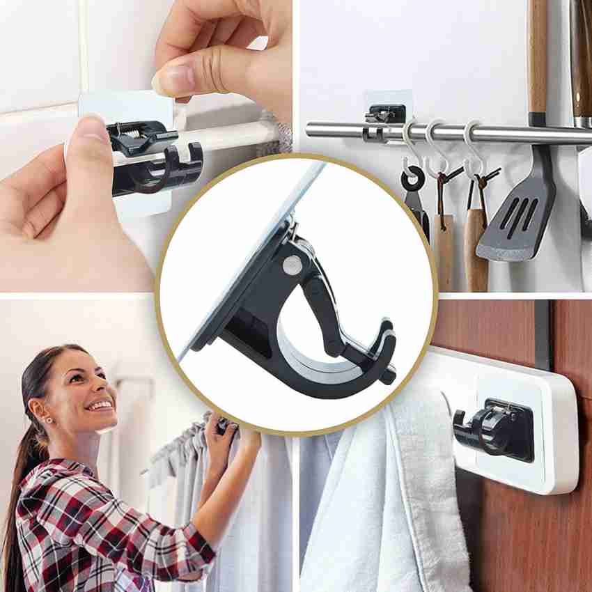 XBEY Self Adhesive Curtain Rod Holder Hooks for Kitchen Home Bathroom and  Hotel Use Hook 2 Price in India - Buy XBEY Self Adhesive Curtain Rod Holder  Hooks for Kitchen Home Bathroom