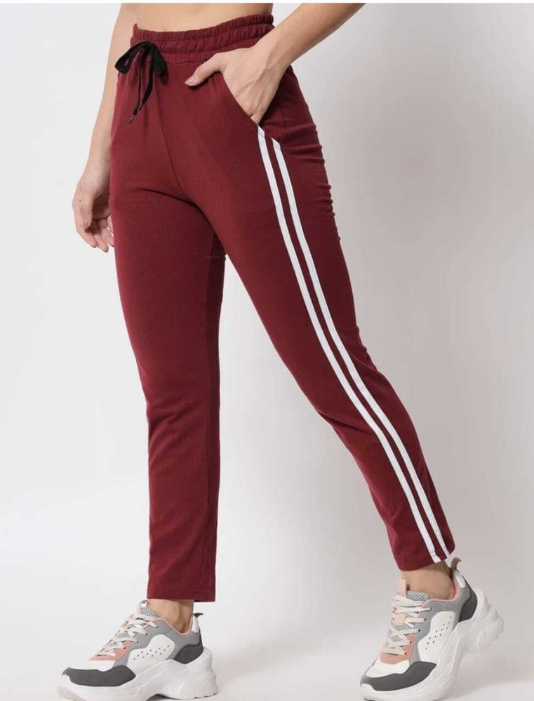 Maroon track pants womens shop