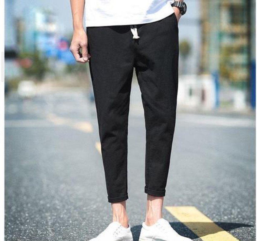 AlamTshirt Solid Men Black Track Pants Buy AlamTshirt Solid Men