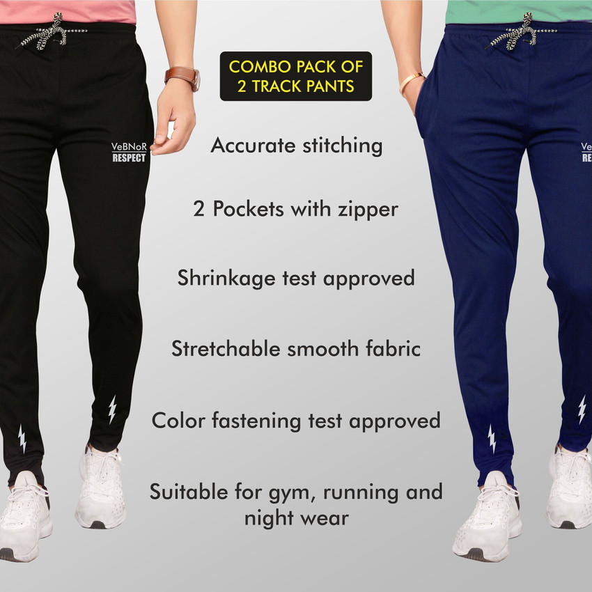 VeBNoR Solid Men Black Blue Track Pants Buy VeBNoR Solid Men Black Blue Track Pants Online at Best Prices in India Flipkart
