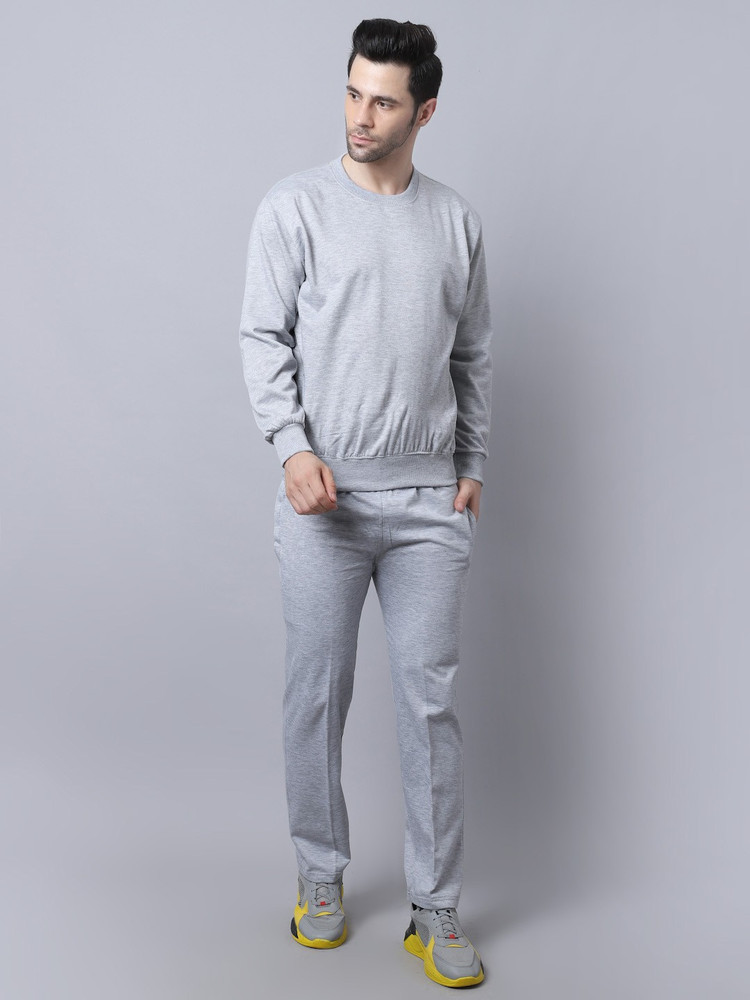 Men best sale grey tracksuit