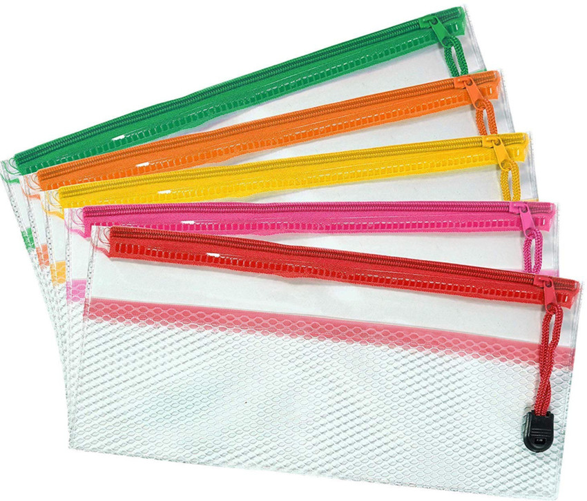 Flipkart Sloies Transparent Pouch with 2 Compartment Clear