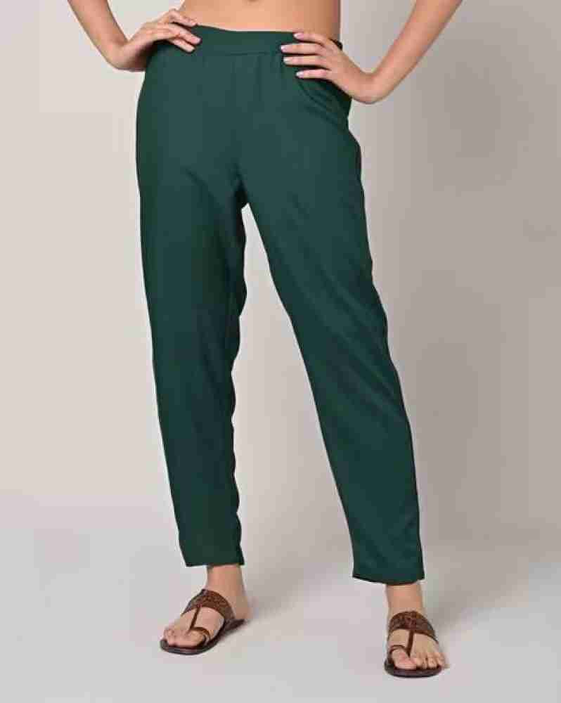 Myzora Regular Fit Women Green, Black Trousers - Buy Myzora Regular Fit  Women Green, Black Trousers Online at Best Prices in India