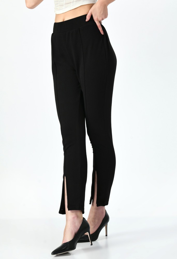 Buy Black Boot Cut Yoga Pants Online - Aurelia