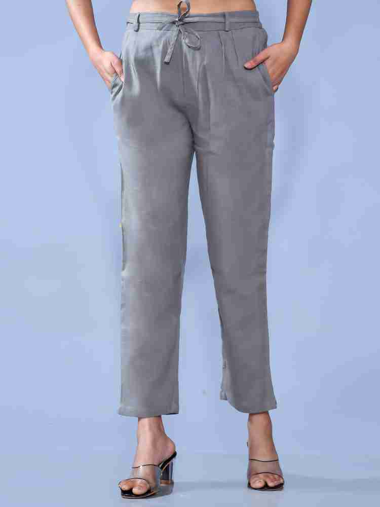 QuaClo Regular Fit Women Grey Dark Blue Trousers Buy QuaClo Regular Fit Women Grey Dark Blue Trousers Online at Best Prices in India Flipkart