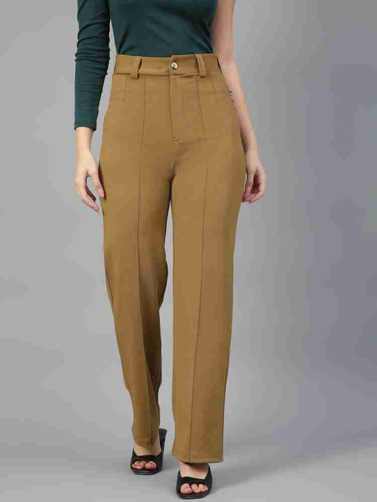 KOTTY Regular Fit Women Brown Trousers - Buy KOTTY Regular Fit