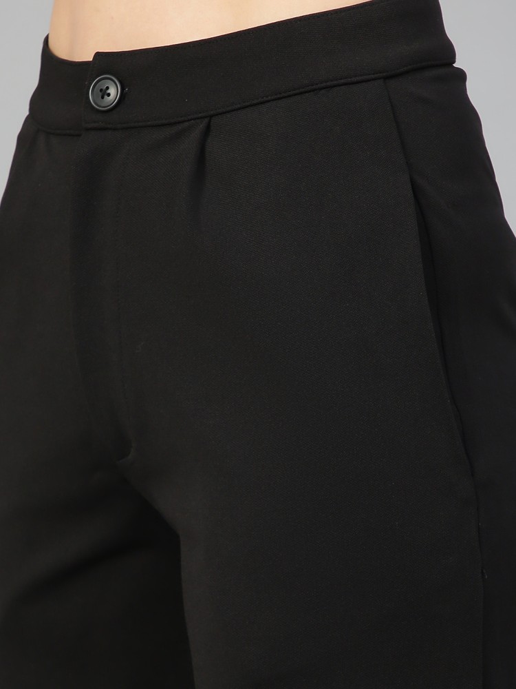 KILLAR LOOK Regular Fit Women Black Trousers - Buy KILLAR LOOK