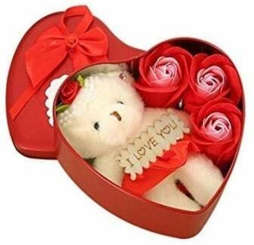 MEGA COMPLAX Gift Gallery Teddy Bear (12 Cm, Red) - 7 mm - Gift