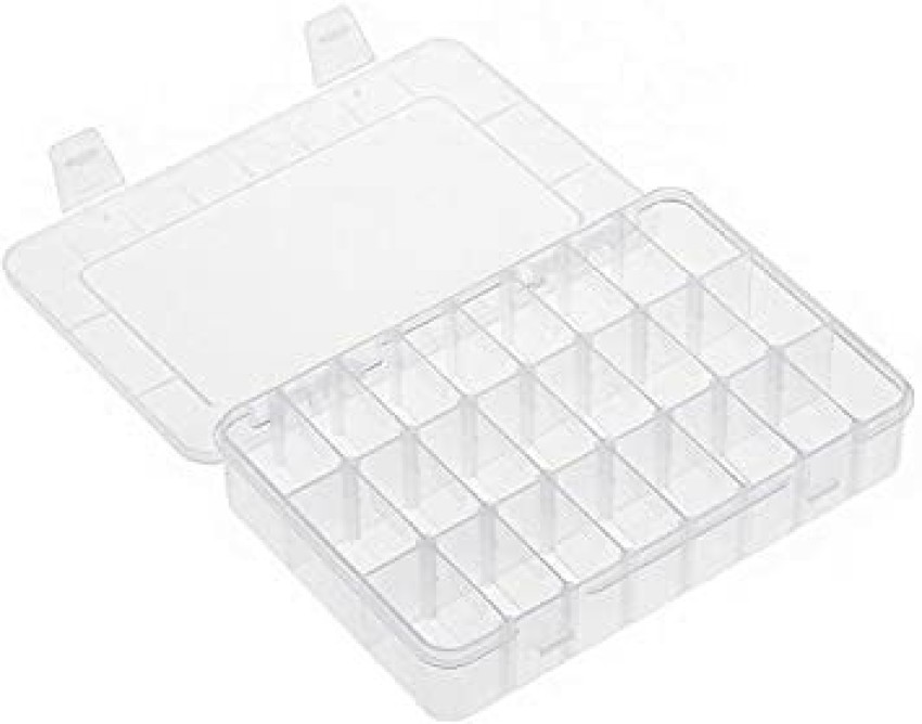 24 Grids Clear Plastic Box Organizer Storage Container with