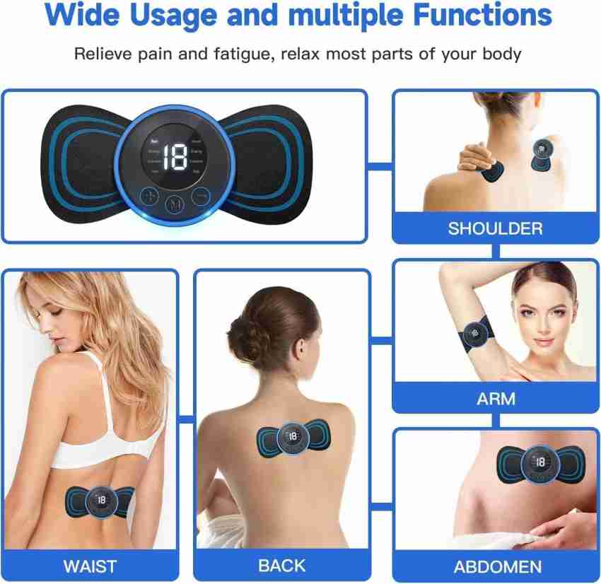 XIVYA mini massager Body Massager with 8 Modes and 19 Strength Level Pain  Relief EMS Massage Machine Massager - XIVYA 