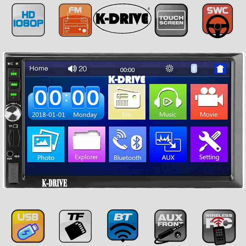 Bluetooth car stereo discount with reverse camera