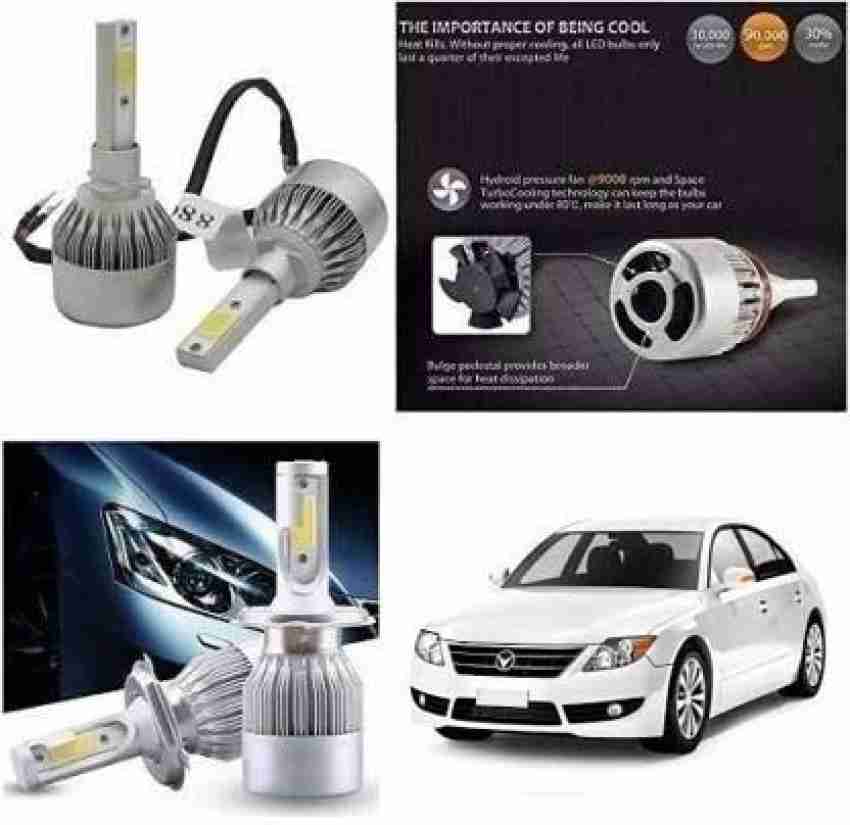 C6 12V H4 Car LED Headlight Cool White (Set of 2) : : Car &  Motorbike