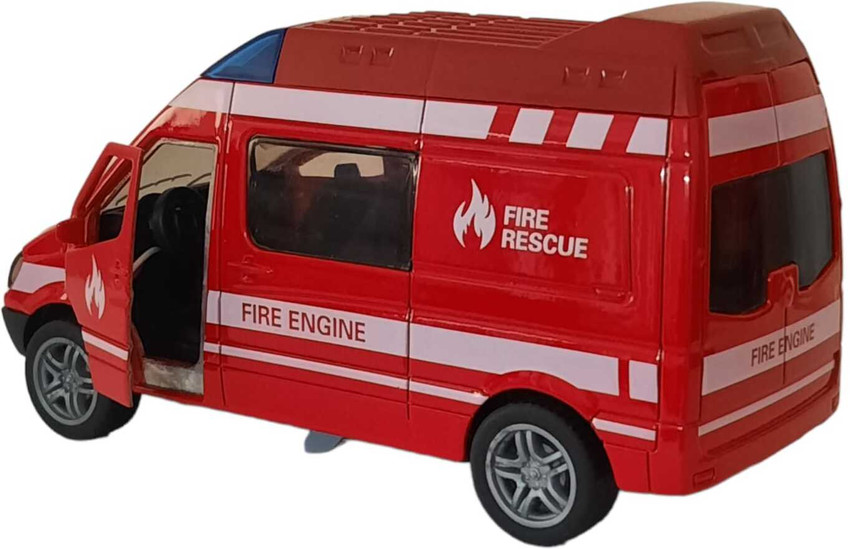 Fire truck toy van pull back red discount