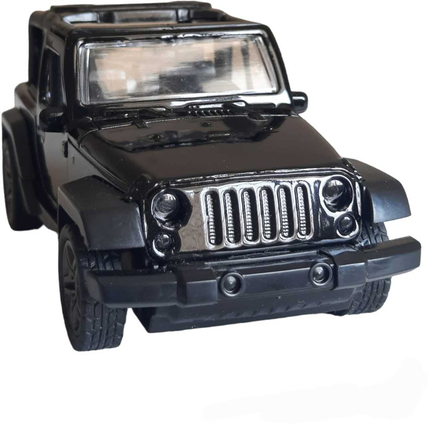 Shree Jee THAR SUV JEEP BLACK ALLOY METAL TOY DOORS OPENABLE
