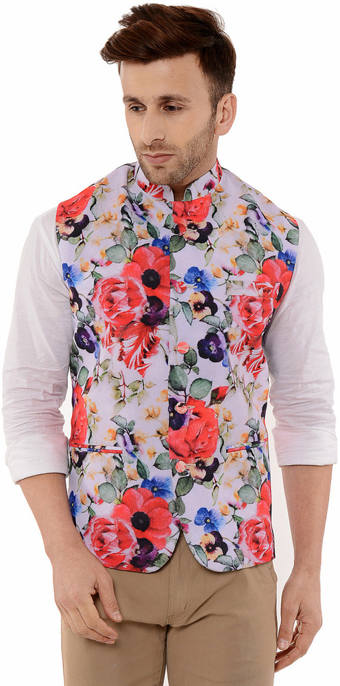 Floral waistcoat mens sale