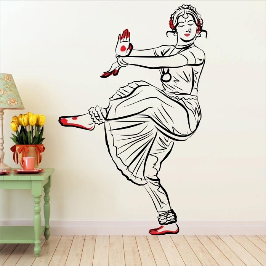 LVIN Classical Dance Bharatanatyam Large Wall Stickers for Hall Living Room  - LV-056 Price in India - Buy LVIN Classical Dance Bharatanatyam Large Wall  Stickers for Hall Living Room - LV-056 online