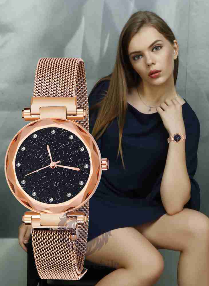 Daniel Jubile 21st century Magnetic Chain Magnetic Chain magnet strap mash hand watch girls watch for women gift Rose Gold Analog Watch For Girls Buy Daniel Jubile 21st century Magnetic