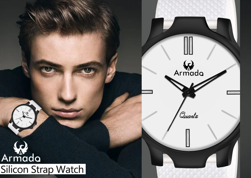 ARMADO 1523 WHITE BLACK New silicon watch collection and stylish analog watch for men Analog Watch For Boys Buy ARMADO 1523 WHITE BLACK New silicon watch collection and stylish analog watch for men An...