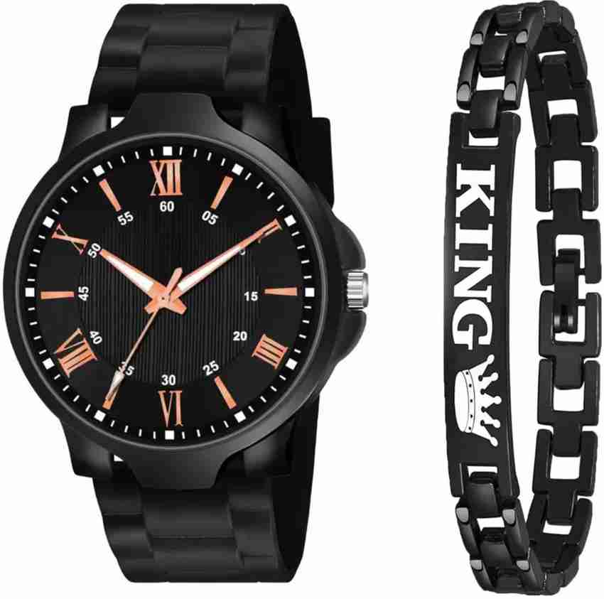 Miss Perfect Ca Black Copper Roman Dial With King Black Bracelet Men Pu Watch Analog Watch For Men Buy Miss Perfect Ca Black Copper Roman Dial With King Black Bracelet
