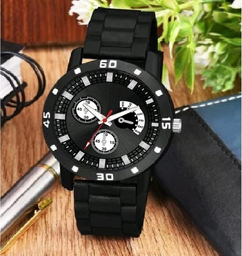 Miss Perfect AV Black Pu Men Watch Analog Watch For Men Buy Miss Perfect AV Black Pu Men Watch Analog Watch For Men AV Black Pu Men Watch Online