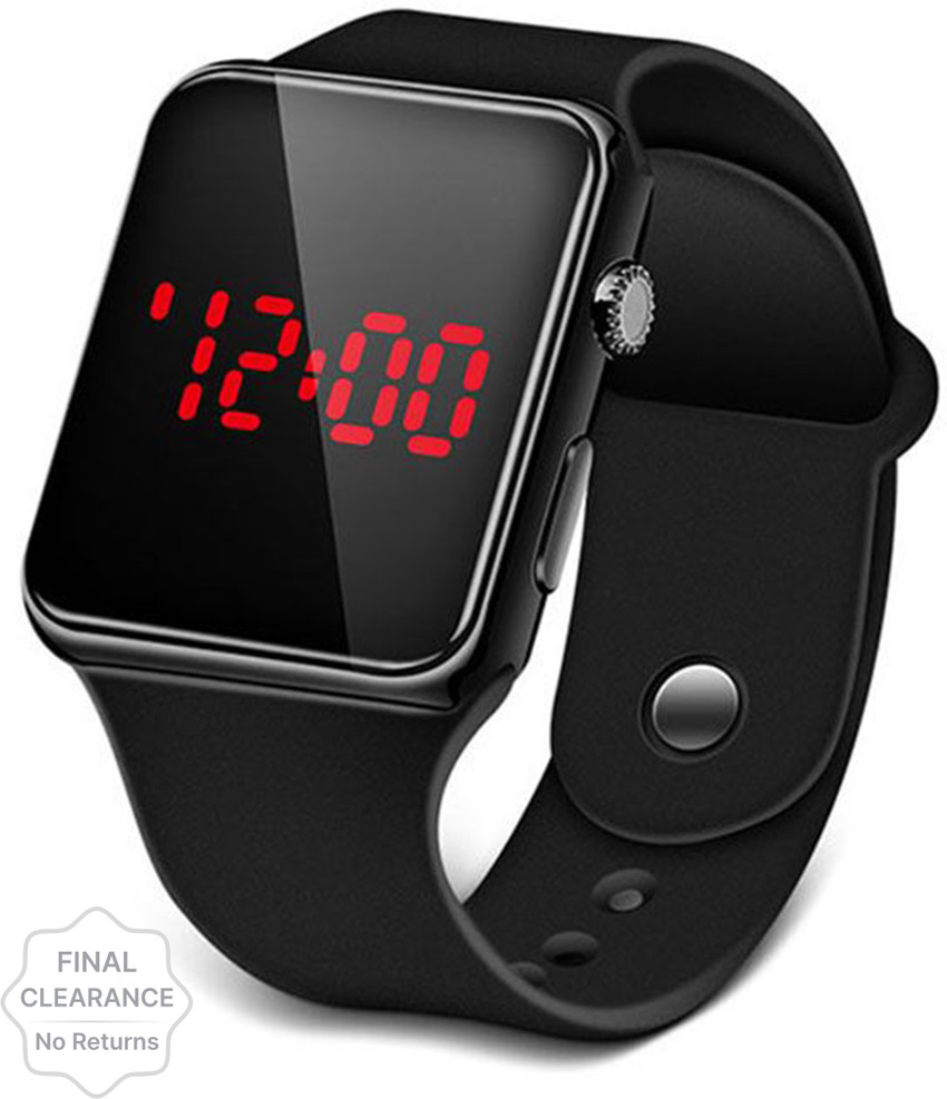 BOOMFIRE Digital Black Dial Led Watch for Kids Unisex Birthday Gift Square Case Series Digital Watch For Boys Girls