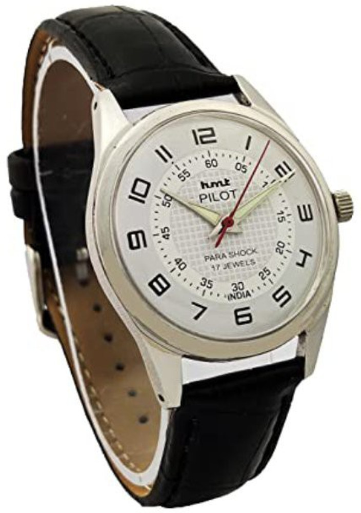DIXOT HMT Pilot para Shock 17 Jewels White Dial Radium Hands Mechanical Men s Watch HMT Analog Watch For Men Buy DIXOT HMT Pilot para Shock 17 Jewels White Dial Radium