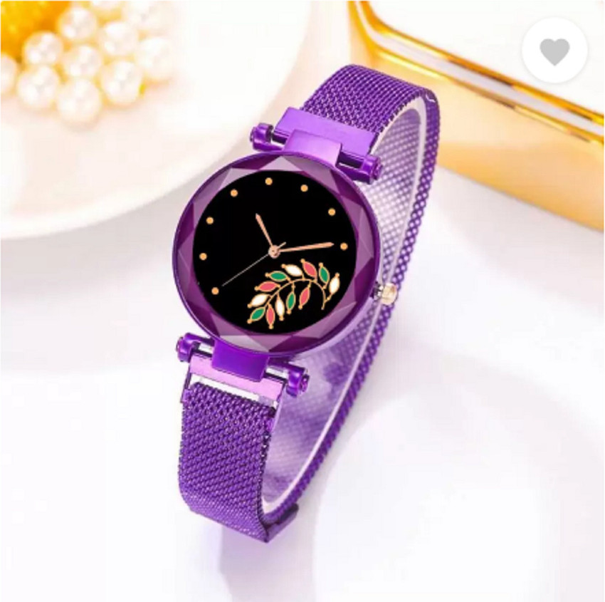 KU Women Stylish new Design Dial purple Magnetic Strap No Analog Watch For Women Buy KU Women Stylish new Design Dial purple Magnetic Strap No Analog Watch For Women