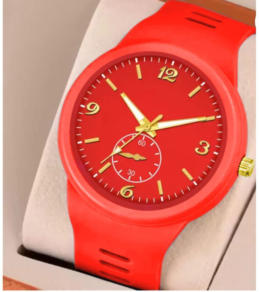 Red mens watch online store