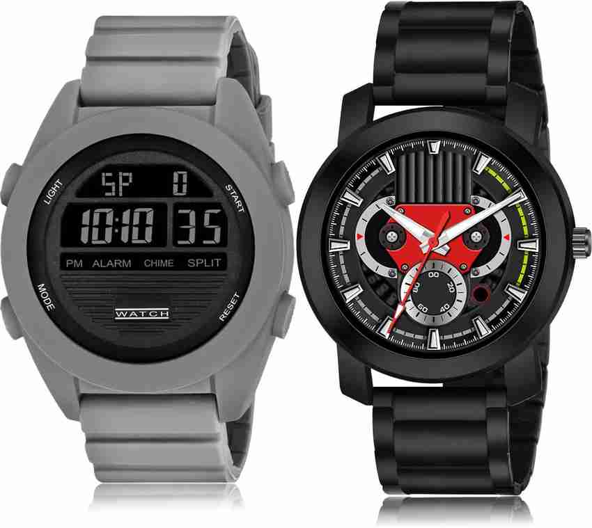 Analog digital watch combo sales