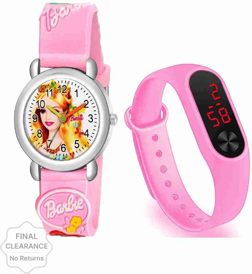Next INN Digital Girls Pink Glowing Frozen Barbie Watch Pink Band Combo For Girls Analog Digital Watch For Girls Buy Next INN Digital Girls Pink Glowing Frozen Barbie Watch Pink Band Combo For