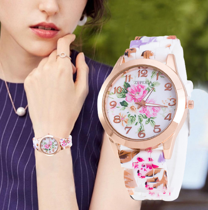blutech Pink Flower Belt Girls Watches Analog Watch For Girls Buy blutech Pink Flower Belt Girls Watches Analog Watch For Girls Flower design on dial and strap unique watch for women Online at