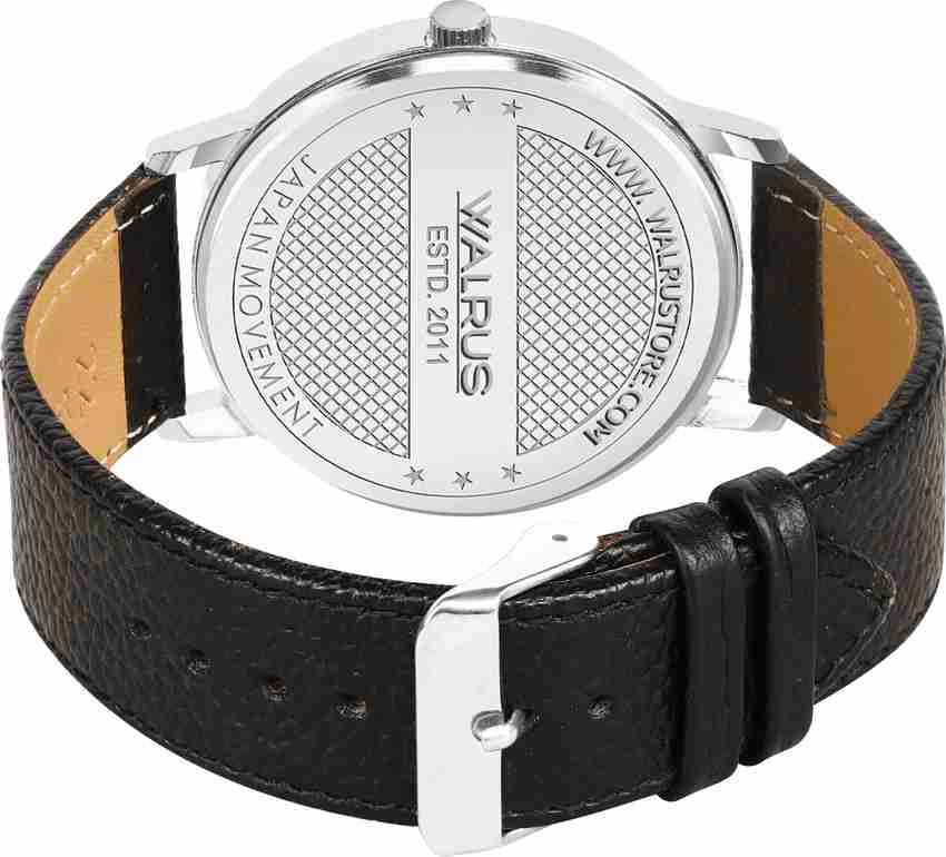 Walrus Walrus Silver Dial Analog Vegan Leather Strap Wrist Watch For Men ADMIRAL Analog Watch For Men Buy Walrus Walrus Silver Dial Analog Vegan Leather Strap Wrist Watch For Men